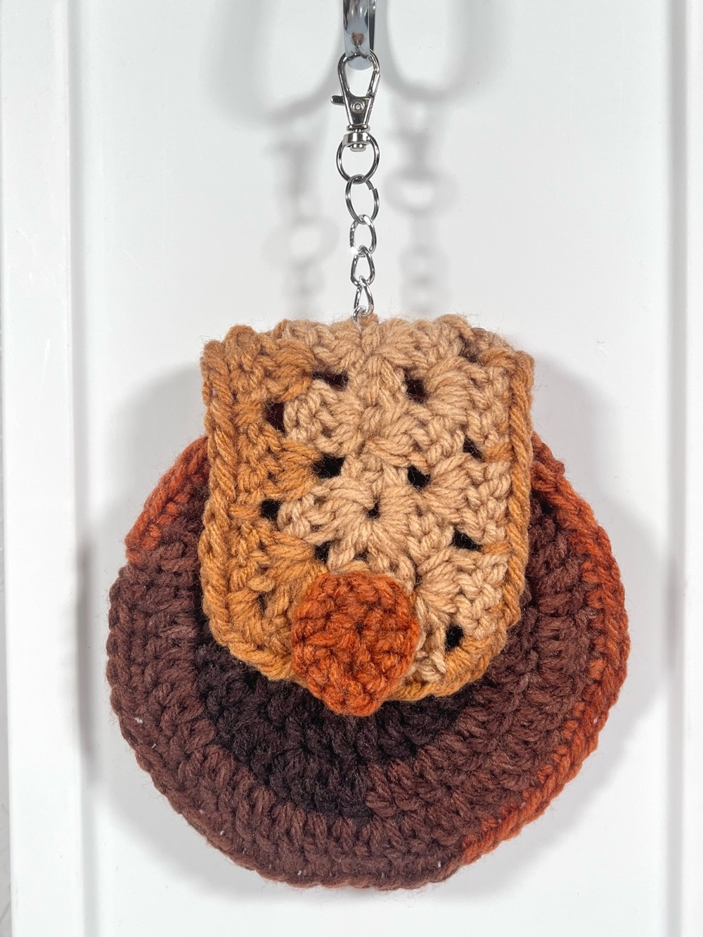 Crochet Round Coin Pouch Keychain Bag Charm
